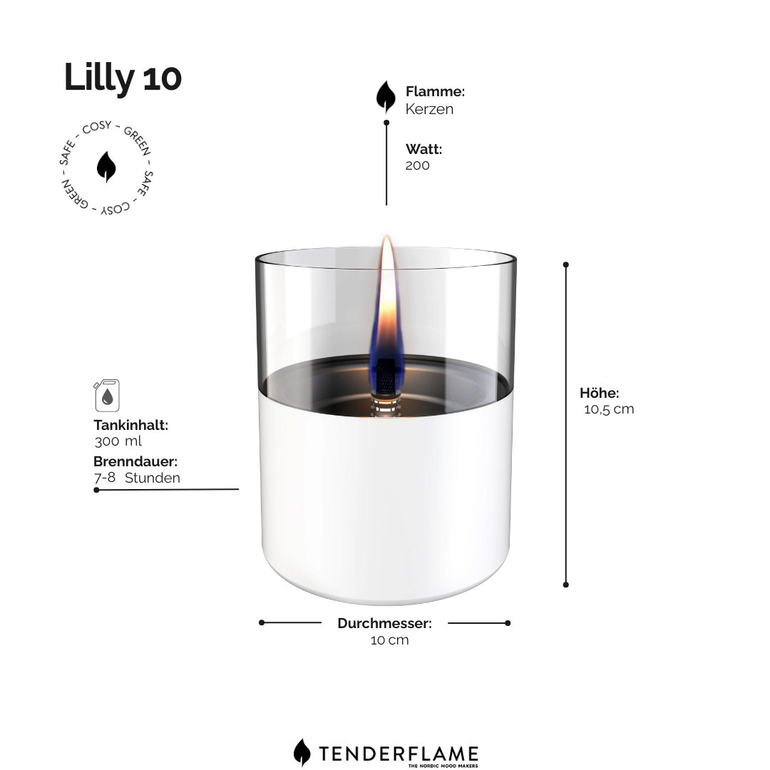 Tischkamin Lilly weiss