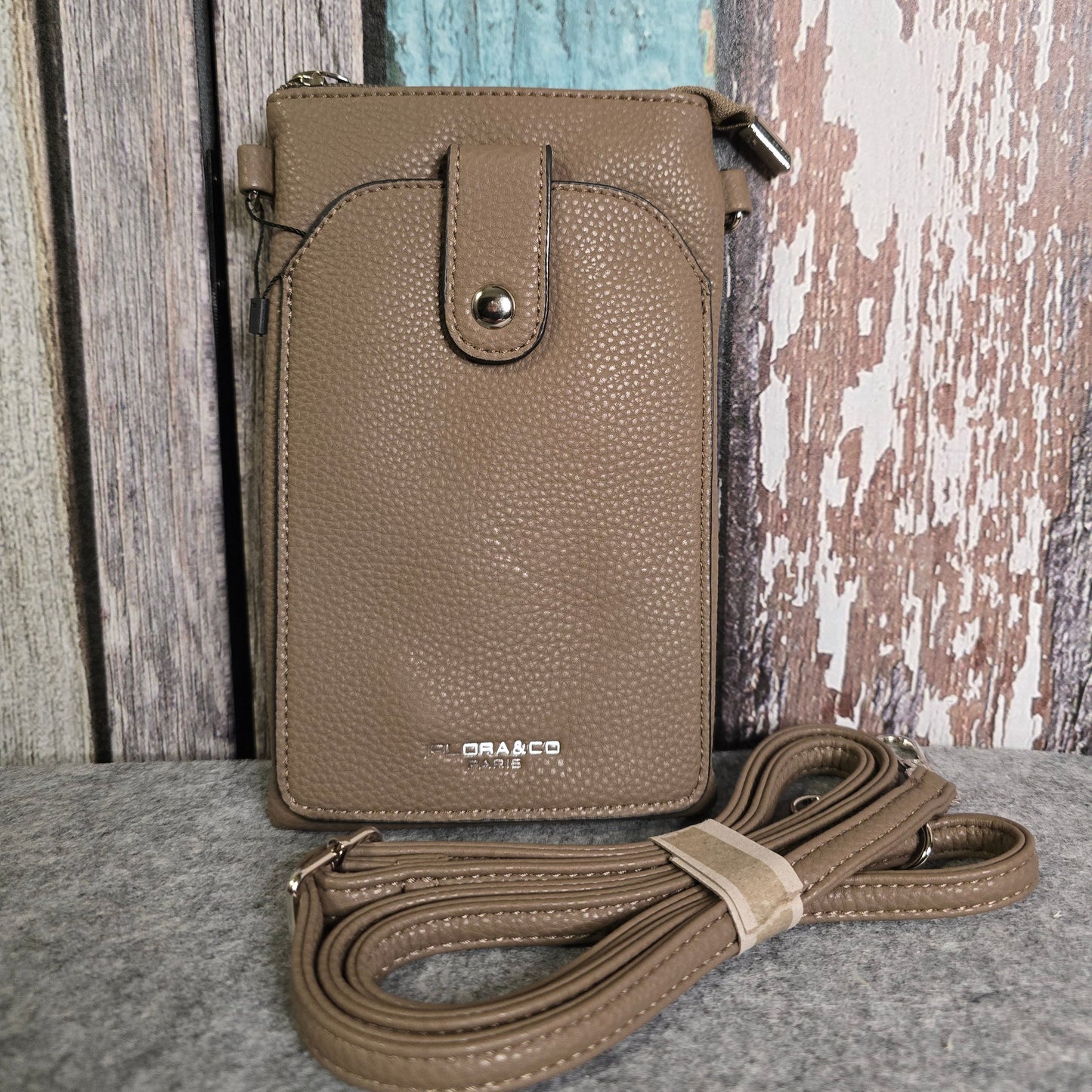 Handytasche zum umhängen in taupe