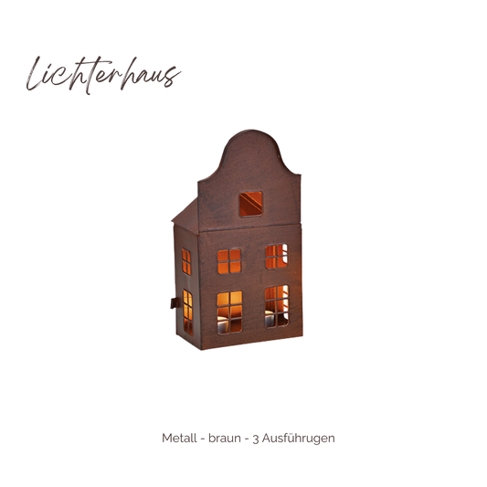 Windlicht Haus - 3er Set