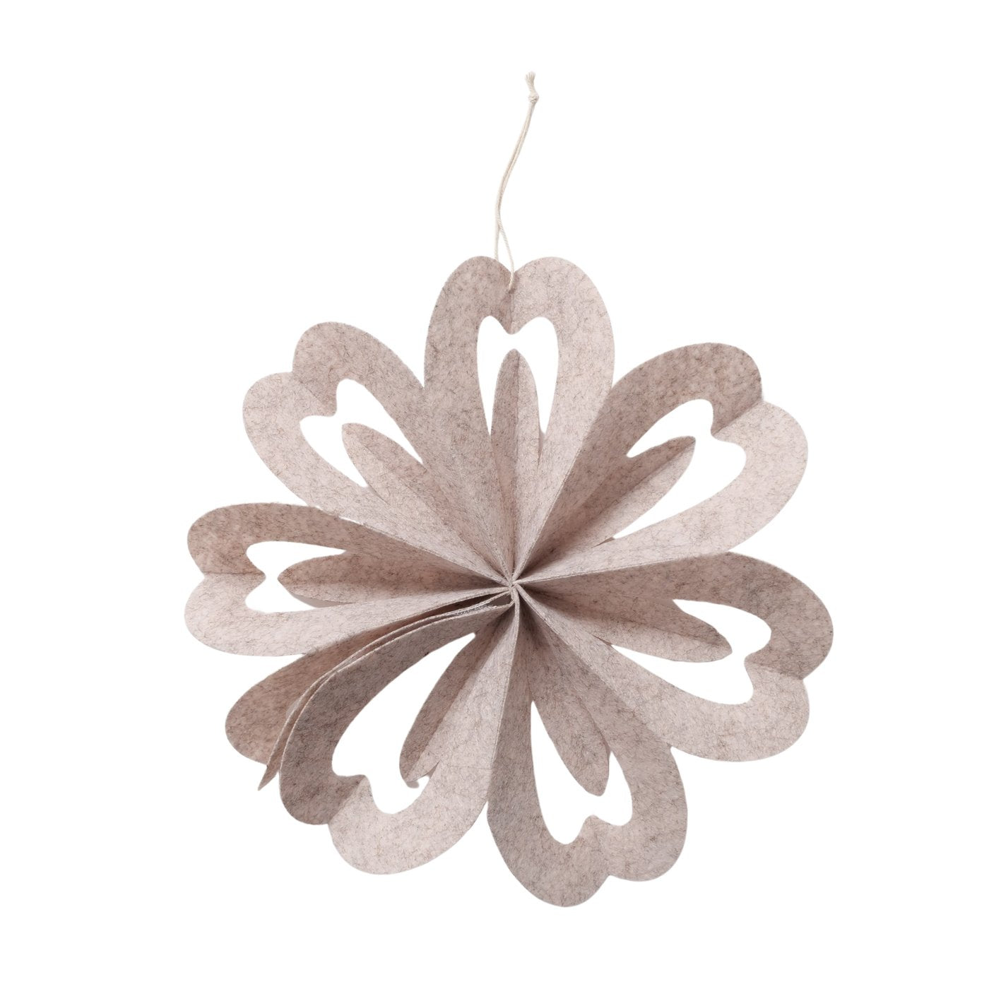 Dekoanhänger aus Textil in Blumenform