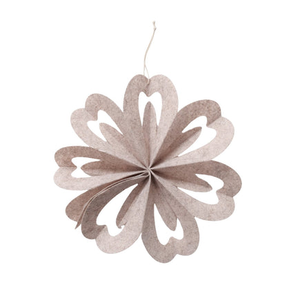 Dekoanhänger aus Textil in Blumenform