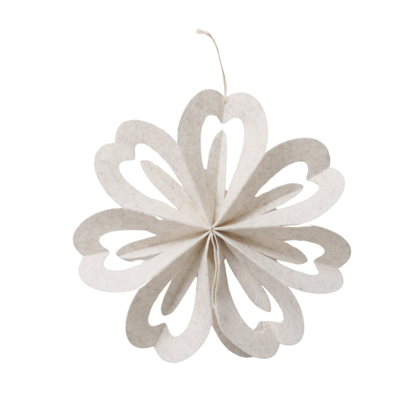 Dekoanhänger aus Textil in Blumenform