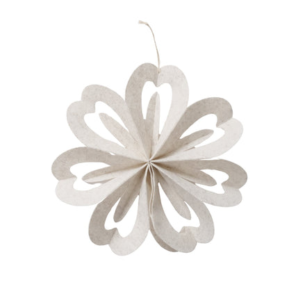 Dekoanhänger aus Textil in Blumenform
