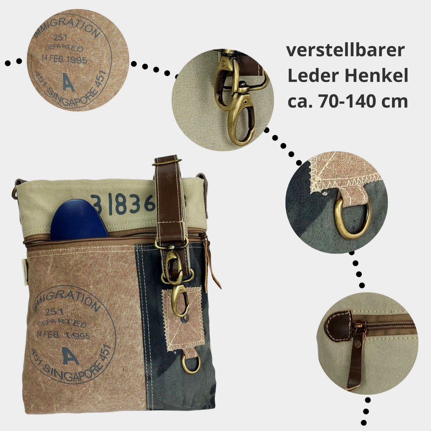 Sunsa Umhängetasche Crossbag