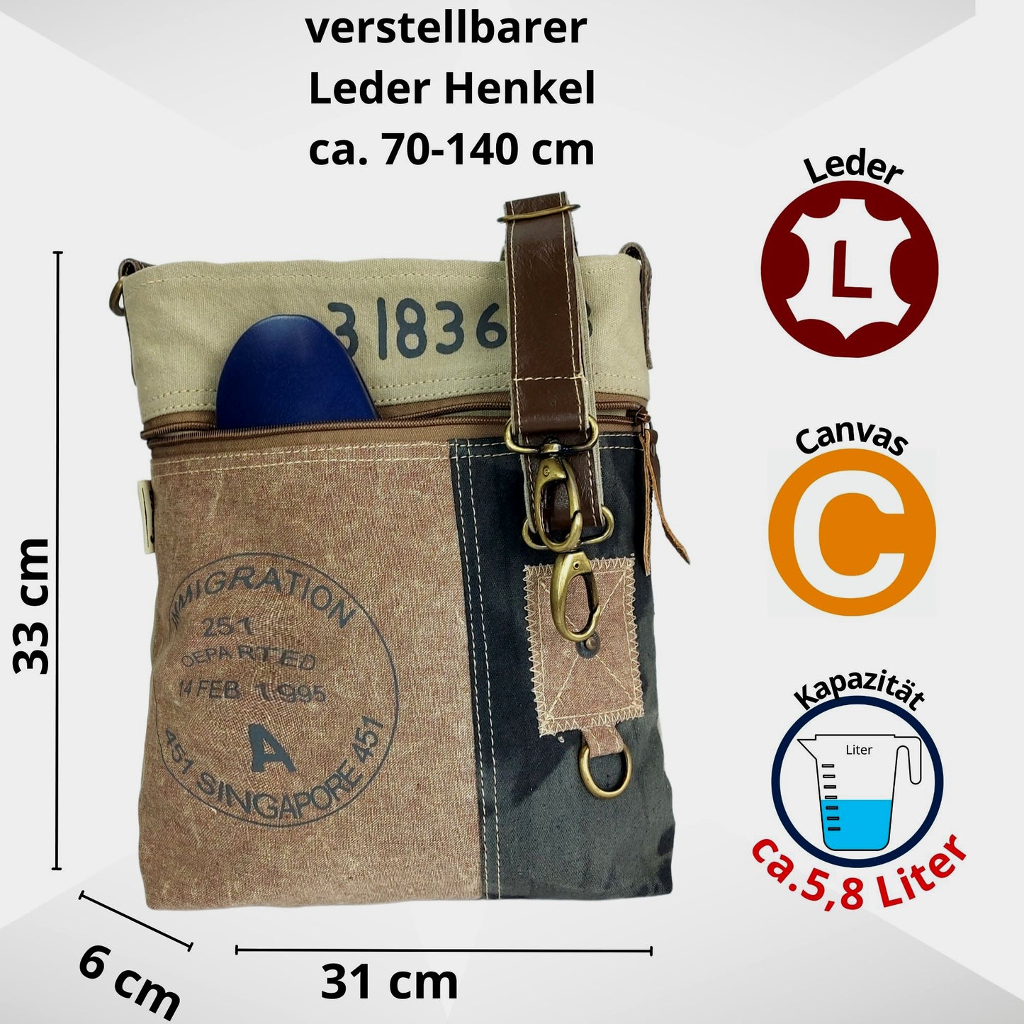 Sunsa Umhängetasche Crossbag