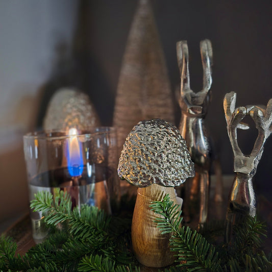 Herbstdeko-Winter-Deko-Hirsch-Tenderflame-Lilly-silber-Metall-Alu_3