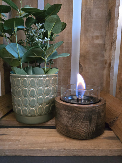 Tischkamin Lotus - mocha oak