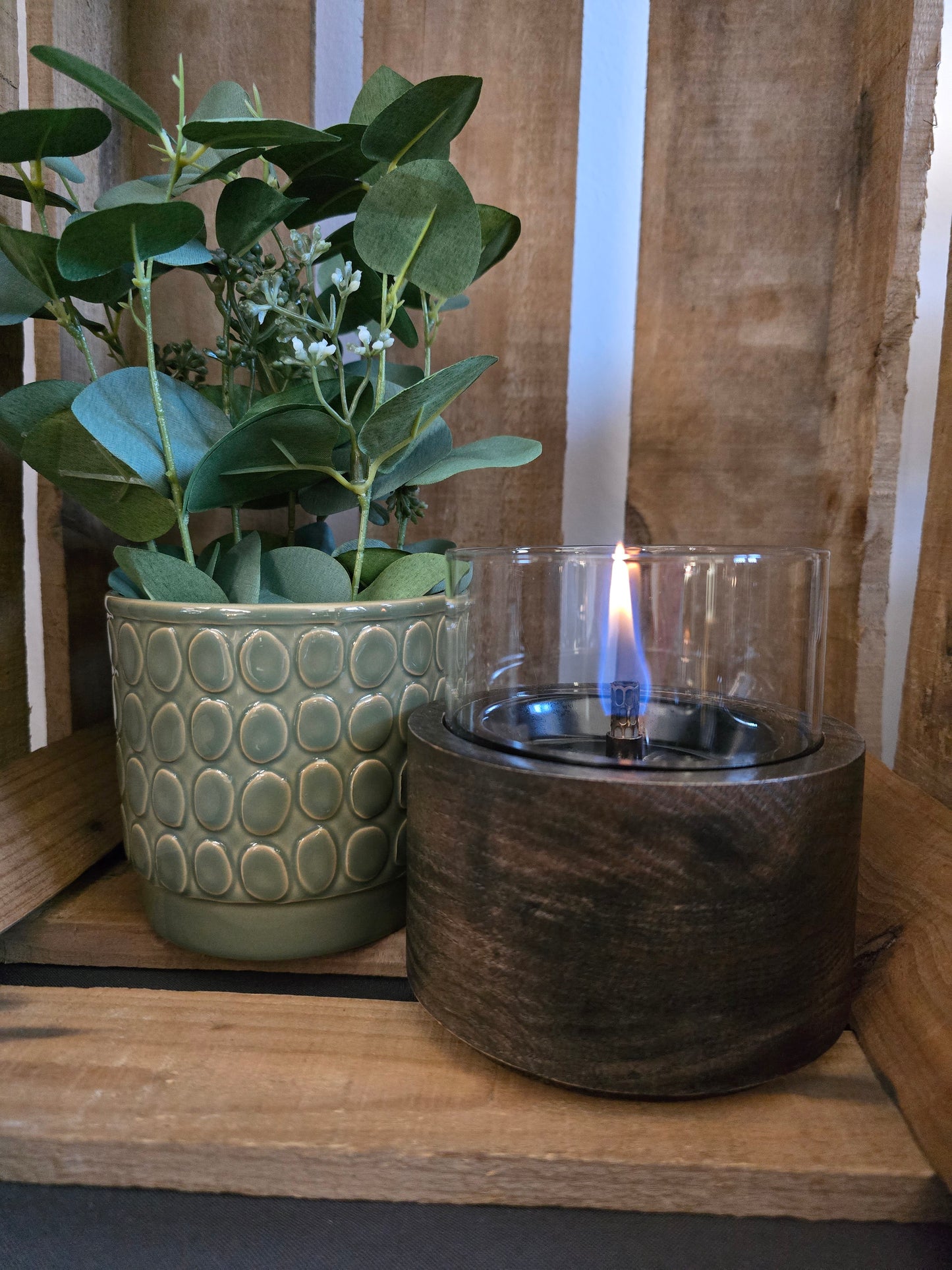 Tischkamin Lotus - mocha oak